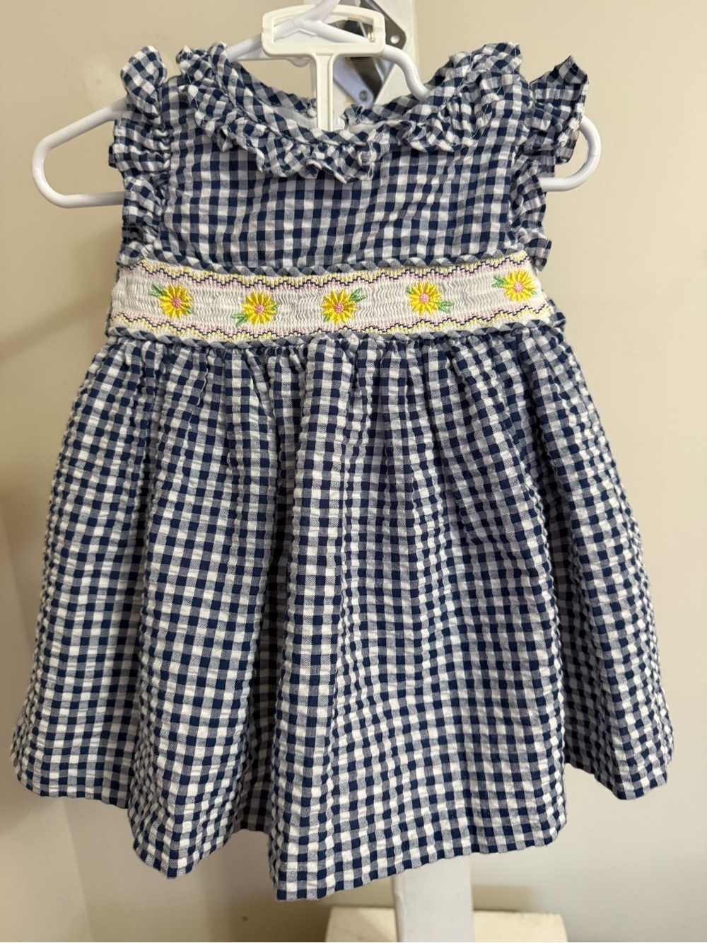 Bonnie Baby Smocked Sunflower Dress & Diaper Cover